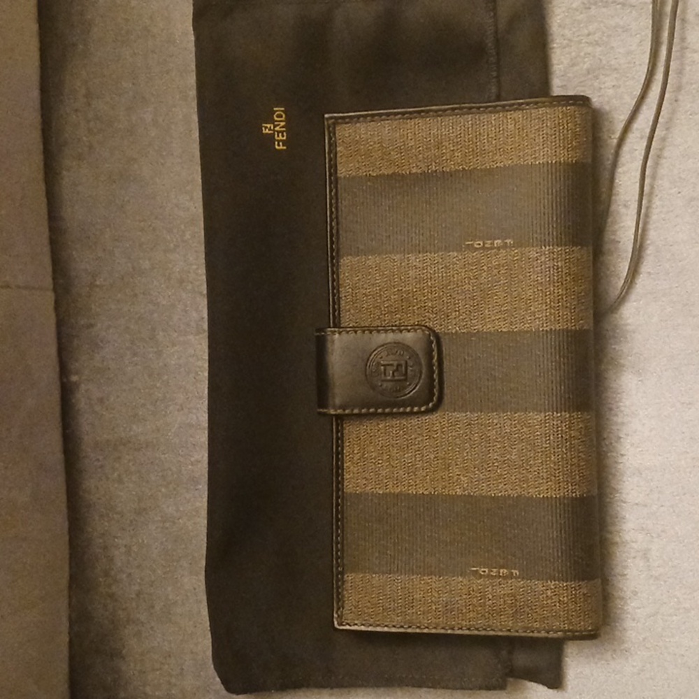 Fendi Pequin Strip Wallet